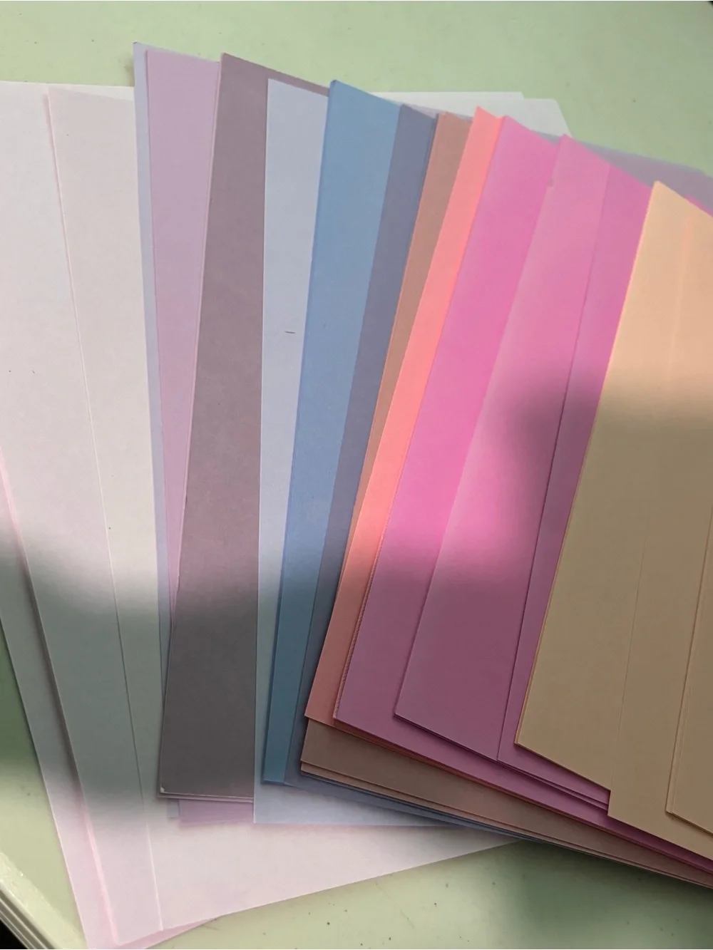 Assorted Pastel index Cardstock & colored paper lot 40+5 free pink purple peach